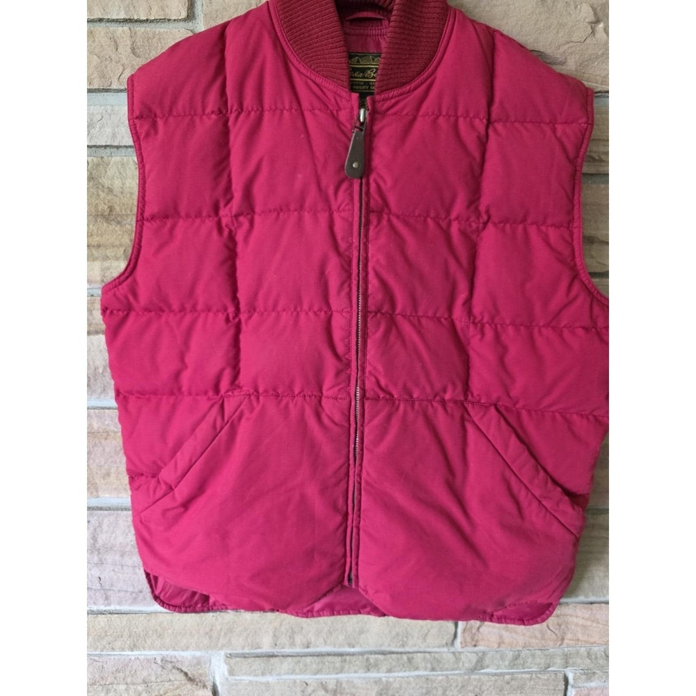 ULTRA RARE VINTAGE 1990'S EDDIE BAUER PREMIUM GOOSE DOWN RED VEST MEN'S SIZE M